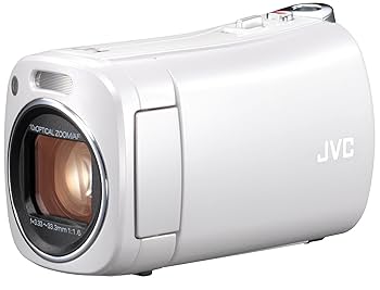 【美品】JVC ケンウッド ビデオカメラ GZ-E117-Wホワイト Amazon | Everio （エブリオ） GZ-F117-W [32GBハイビジョン